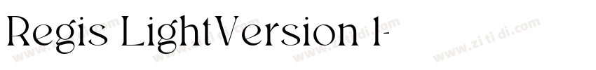 Regis LightVersion 1字体转换